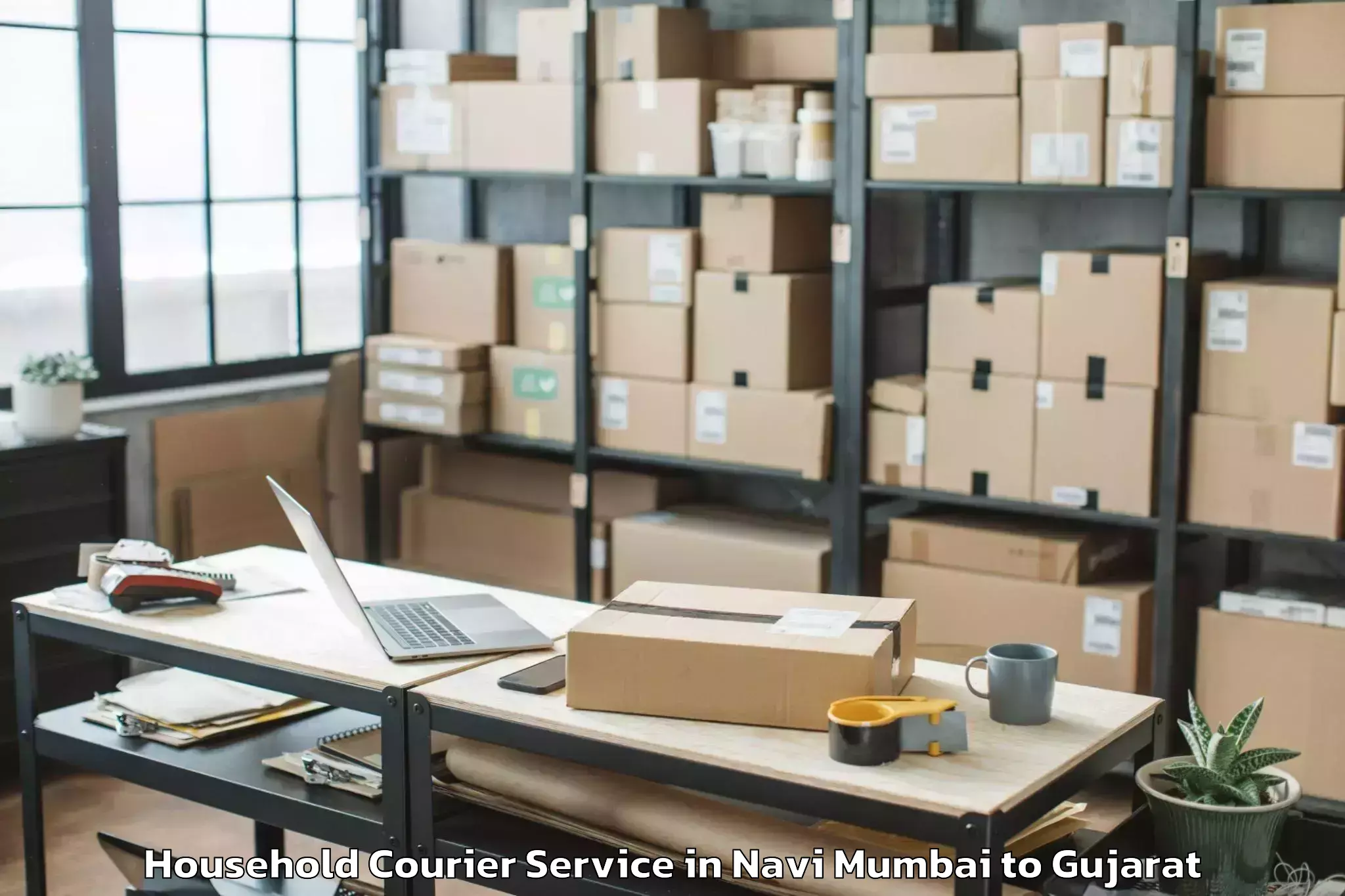 Navi Mumbai to Karjan Household Courier